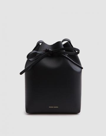 Mansur Gavriel Mini Bucket Bag In Black/ballerina