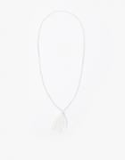 Admasu Silver Beaded Tassel Necklace