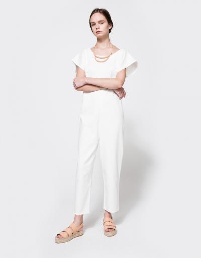 Baserange Savannah Long Romper In Ecru
