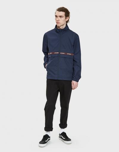 St Ssy Lewis Track Jacket In Navy
