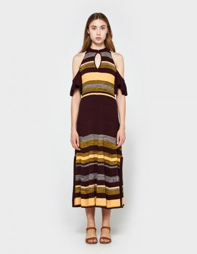 Apiece Apart Knit Cold Shoulder Dress In August