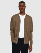 S.n.s. Herning Intro Cardigan In Tobacco Brown