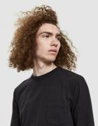 Velva Sheen Tubular L/s Pocket Tee In Black