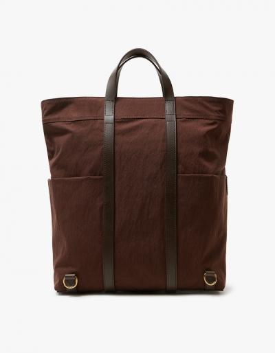 Mismo M/s Market Tote In Burgundy/dark Brown