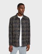Native Youth Lynx Jacket In Charcoal/brown
