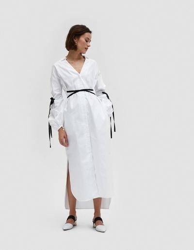 Hellessy Amarylis Dress In White Poplin