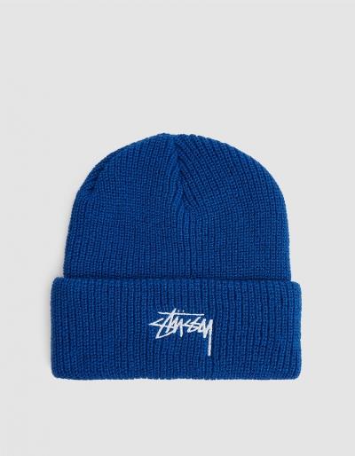 St Ssy Stock Cuff Beanie In Navy