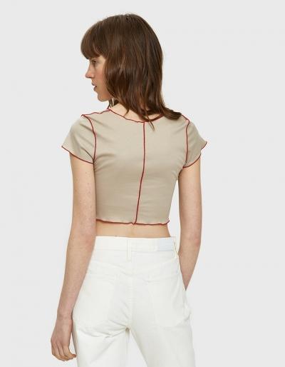 Maryam Nassir Zadeh Mesa Cropped Tee
