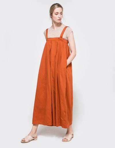 Black Crane Pleated Jumper In Brick