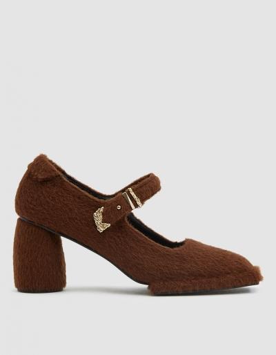 Reike Nen Square Toe Mary Jane Pump In Brown