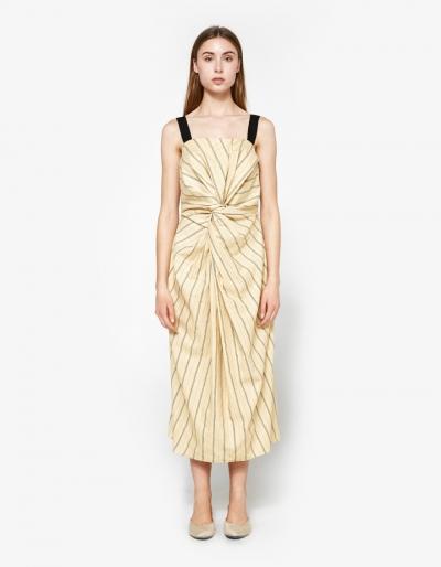 Caron Callahan Donna Dress In Pinstripe