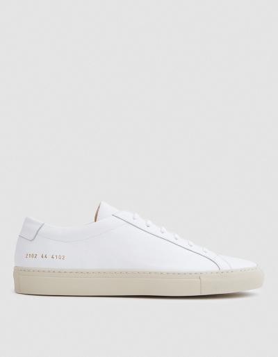 Common Projects Achilles Low W/ Colored Sole In White/off White