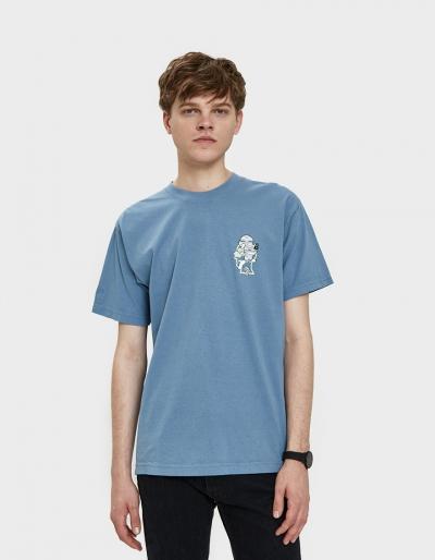 Brain Dead Viral Tee In Washed Blue