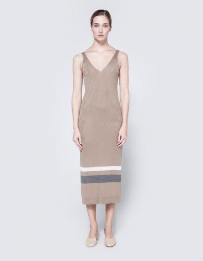 Farrow Layton Sweater Dress In Tan