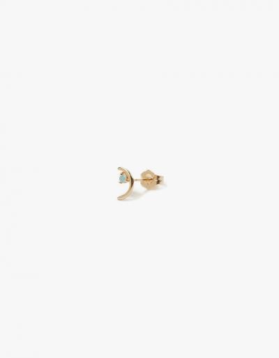 Wwake Offset Opal Arc Earring