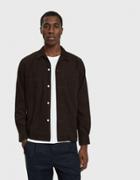 Beams Plus Open Collar Print Corduroy