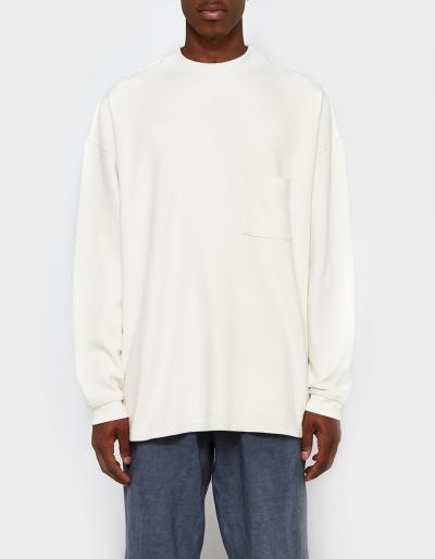 Yeezy Long Sleeve Tee With Pocket In Bleach