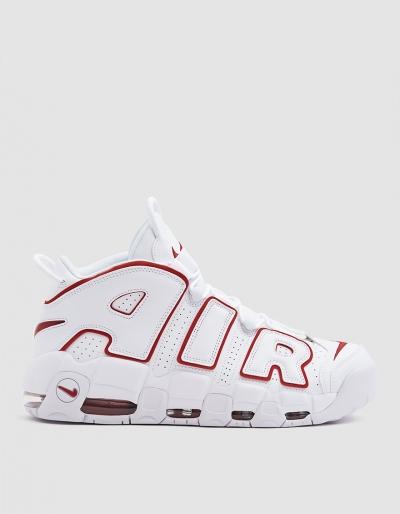 Nike Air More Uptempo '96 Sneaker In White/varsity Red