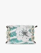 Marni Satelite Printed Clutch In Emerald