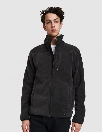 Herschel Supply Co. Zip Up Fleece In Black