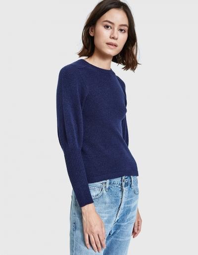 Sori Muffy Sweater In Navy