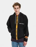 Heron Preston Handle Zip Hooded Sweatshirt In Black