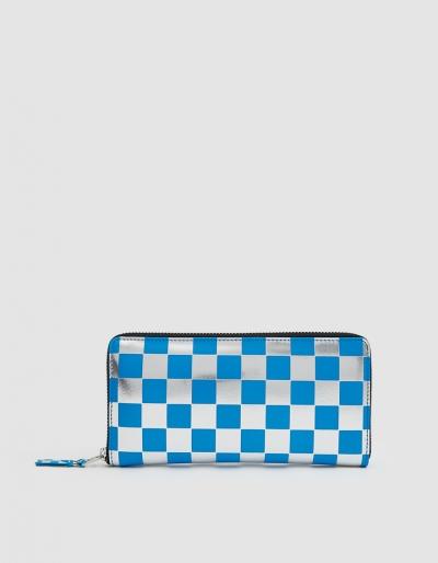 Comme Des Gar Ons Wallet Optical Leather Line Sa110gb Wallet In Blue