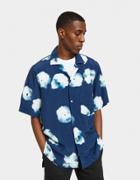 Acne Studios Elms Check Ss Shirt In Indigo Blue