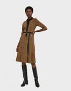 Hope Cat Pleated Check Dress