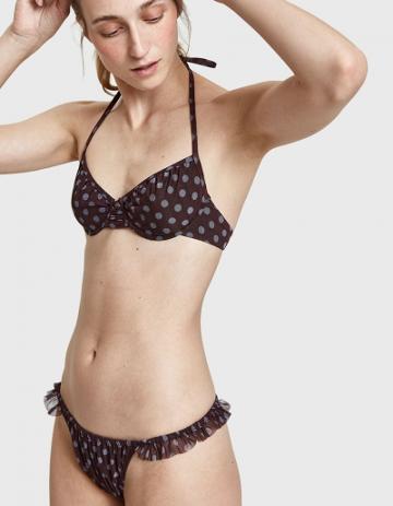 Roxana Salehoun Side Ruffle Bottom In Dot