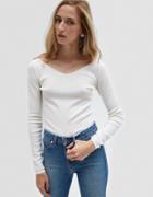Lemaire V-neck Sweater In Chalk