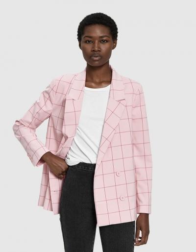 Just Female Valeria Checkered Blazer