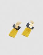 Lizzie Fortunato Totem Tassel Earrings In Ochre