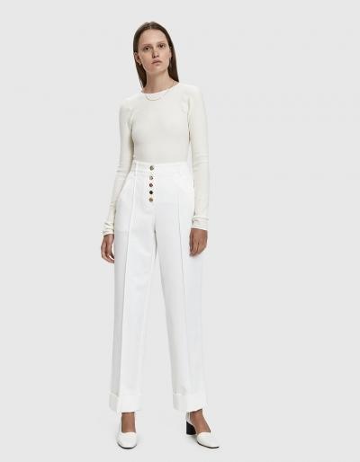 A.p.c. Georgianna Seamed Pant In Blanc
