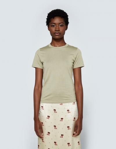 Acne Studios Dorla E Base Tee In Pale Khaki