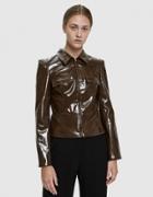 Maryam Nassir Zadeh Crest Faux Patent Jacket