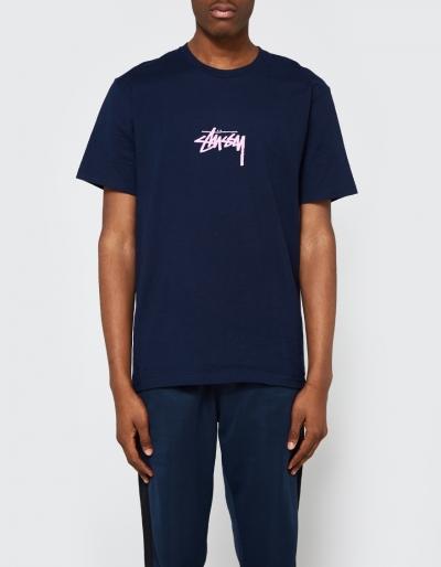 Stussy Stock Tee In Navy