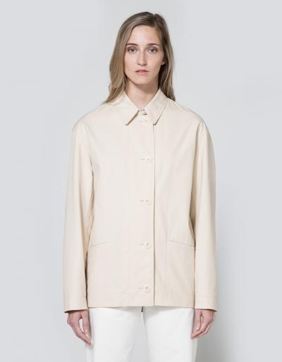 Lemaire Short Parka In Cream