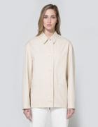 Lemaire Short Parka In Cream
