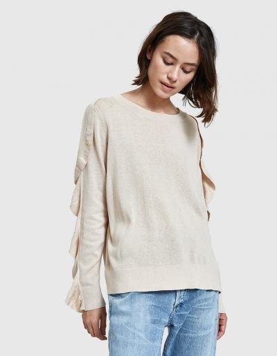 Which We Want Wave Pullover In Ecru