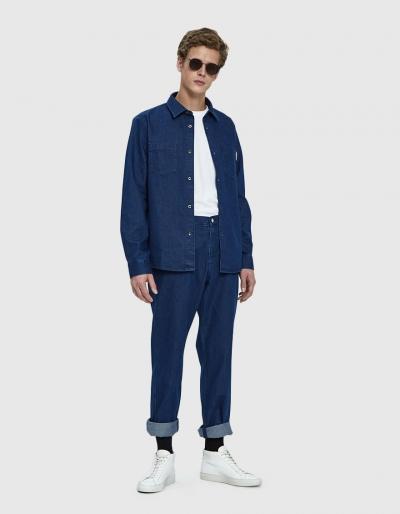 A.p.c. Riga Overshirt In Indigo