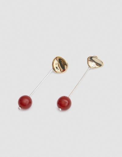 Faris Sina Sway Earrings In Bronze/carnelian
