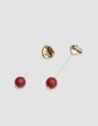 Faris Sina Sway Earrings In Bronze/carnelian