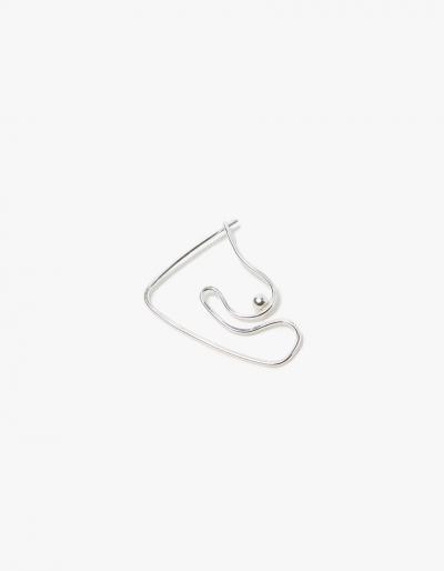 Knobbly Studio Single Silver Deconstructed Nude Earring