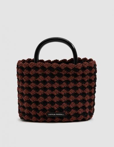 Loeffler Randall Audrey Crochet Tote In Rust
