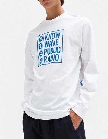 Know Wave Public Long-sleeve Tee In White