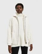 Farrow Vivienne Faux Sheepskin Jacket In Ivory