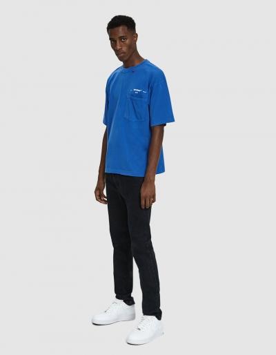 Off-white S/s 80's Tee In Cobalt Blue