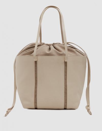 Maison Margiela Eco Sustainable Leather Bag In Cream