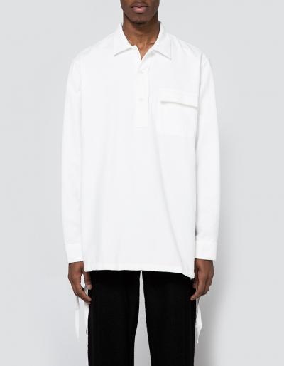 Our Legacy Vent Popover Shirt White Ultimate Flannel